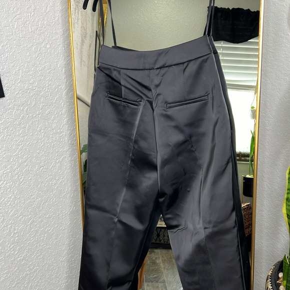 HOUSE OF CB 'Tansy' Black Satin Trousers NWOT - Picture 8 of 9